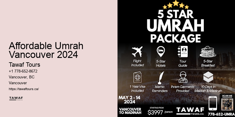 Vancouver Umrah travel costs