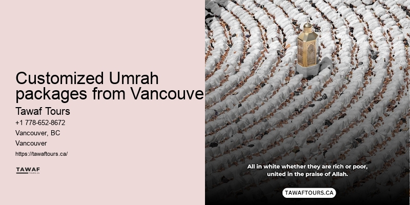 Vancouver Umrah package cost breakdown