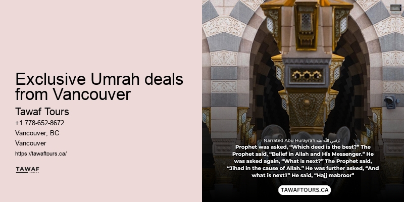 Vancouver Umrah travel discounts 2024