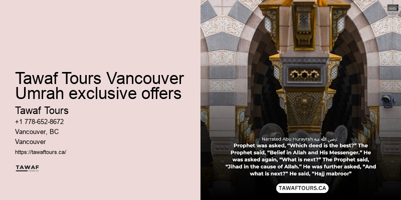 Vancouver Umrah travel deals booking assistance