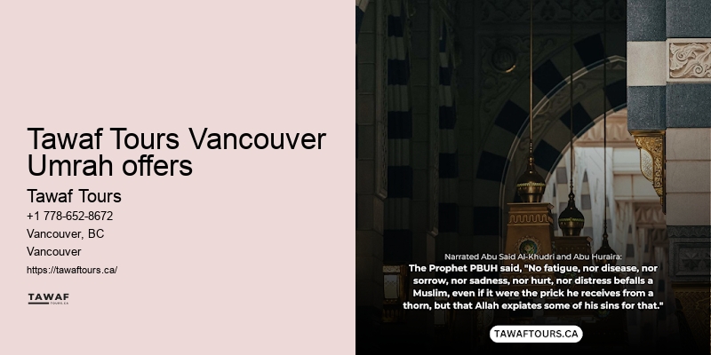 Vancouver Umrah travel deals booking assistance