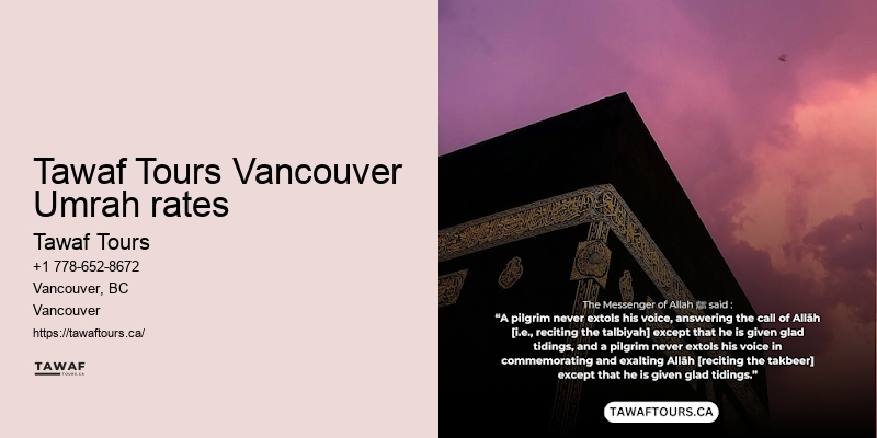 Tawaf Tours Vancouver Umrah pilgrimage booking assistance