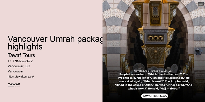 Tawaf Tours Vancouver Umrah group packages