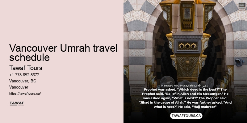 Umrah package deals from Vancouver