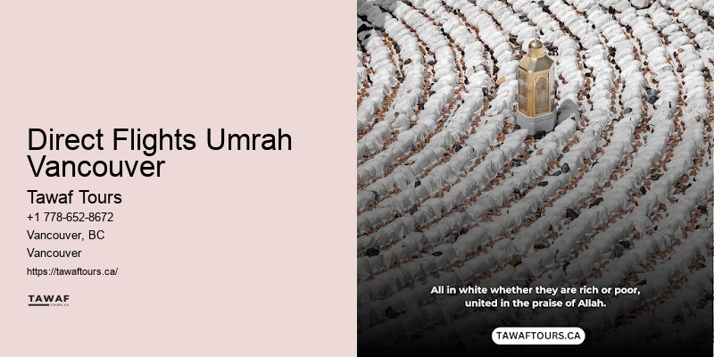 Direct Flights Umrah Vancouver Umrah Travel Experts