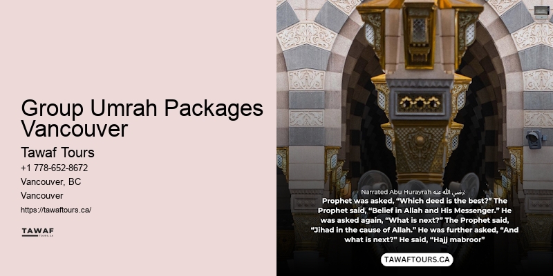 Group Umrah Packages Vancouver Comprehensive Umrah Packages