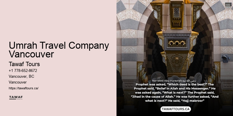 Umrah Travel Company Vancouver to Medina Hajj Packages